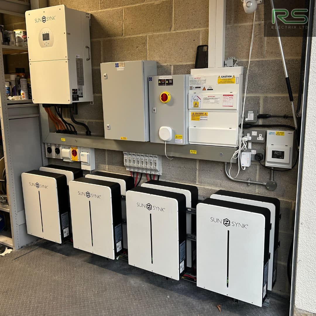 Sunsynk inverter and battery storage installation by Renewable Specialists