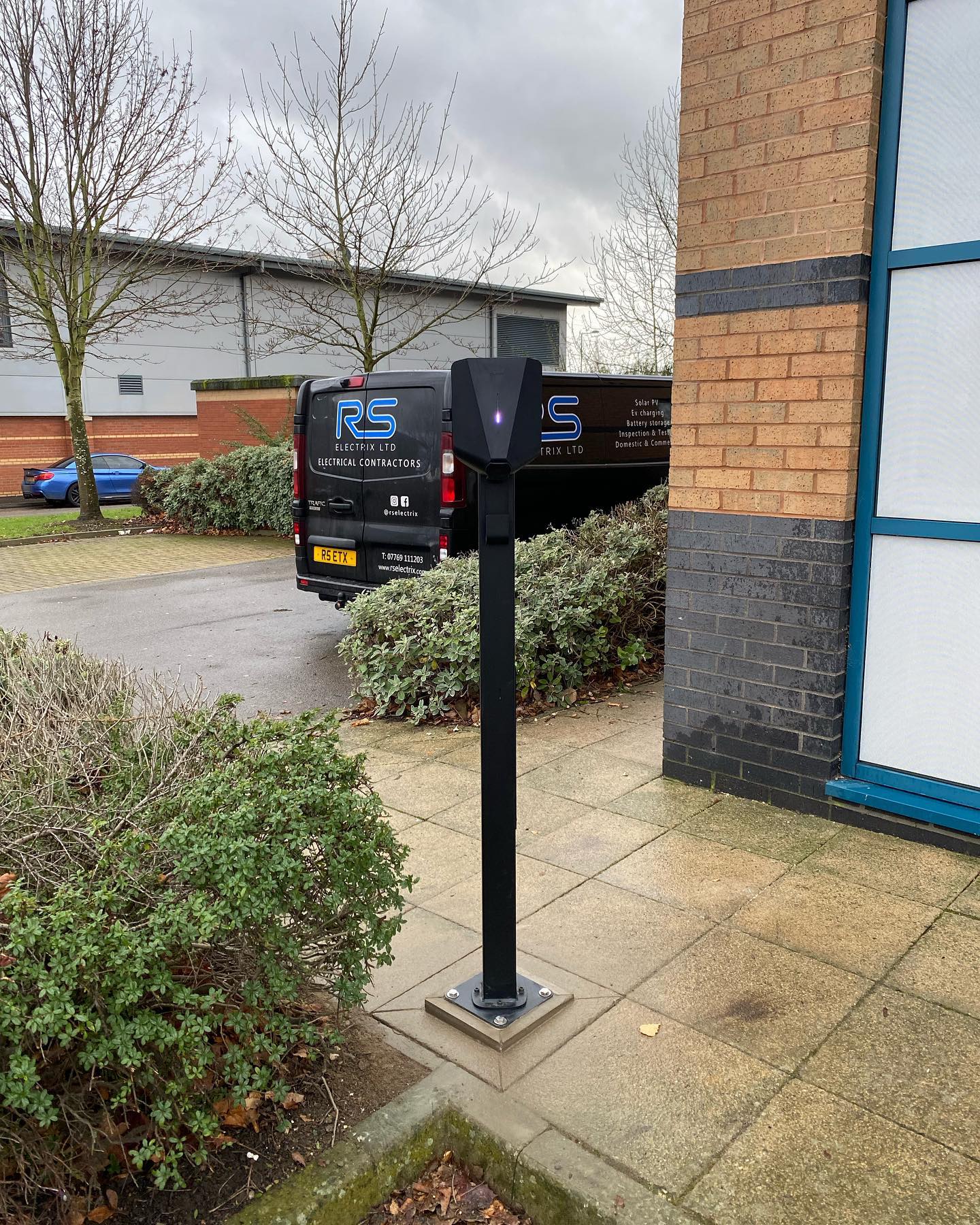 One of the dual 22 kW charge points installed at Lockyers
