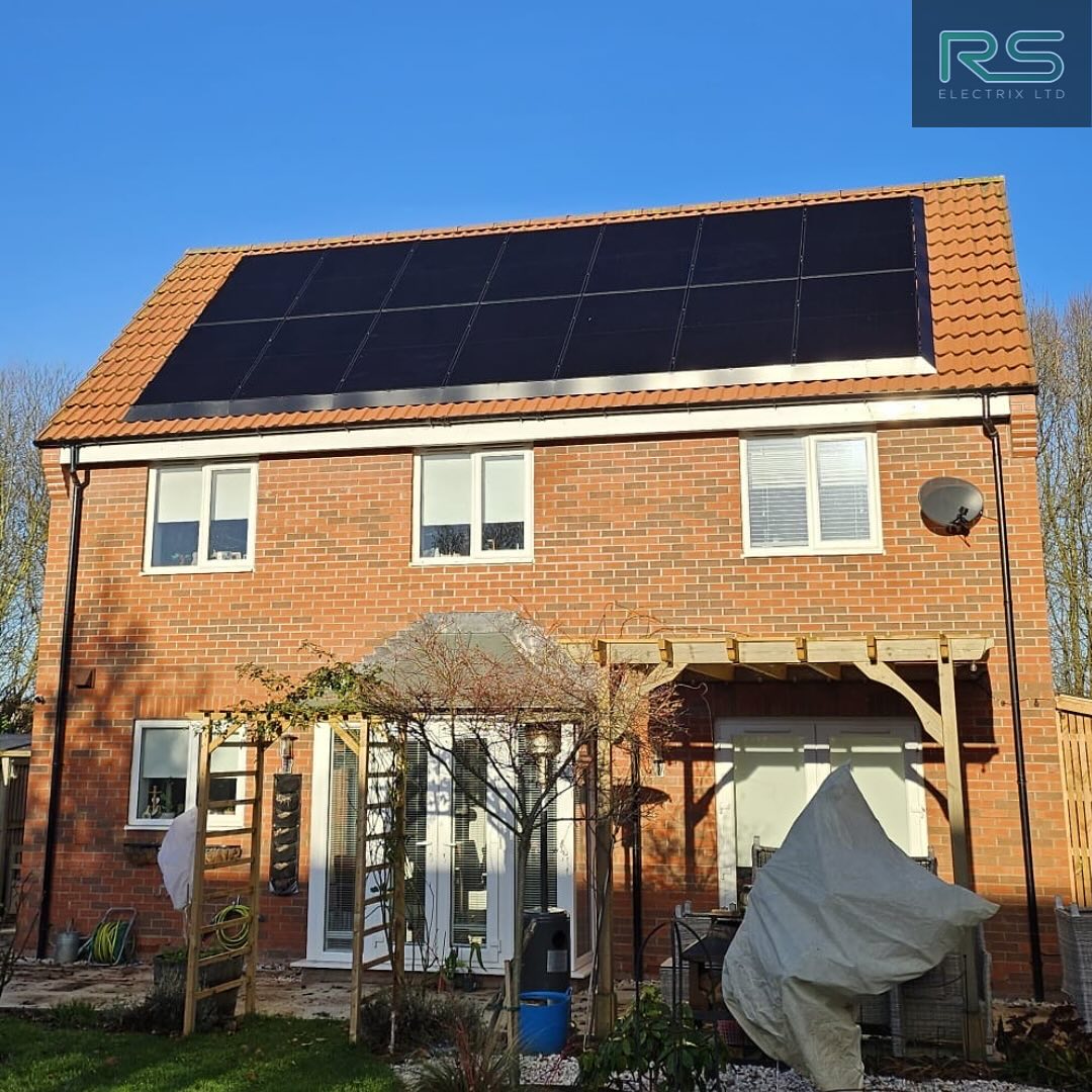 Completed roof-mounted solar array at Swale Close in Boroughbridge