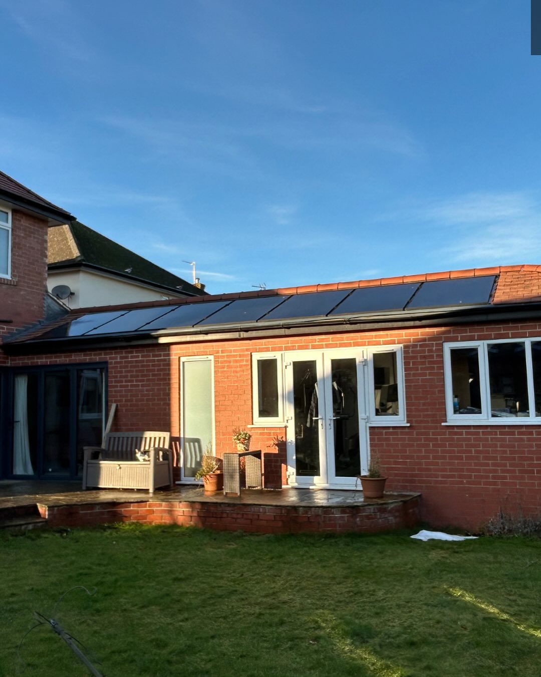 Completed solar array on the Wensley Road property